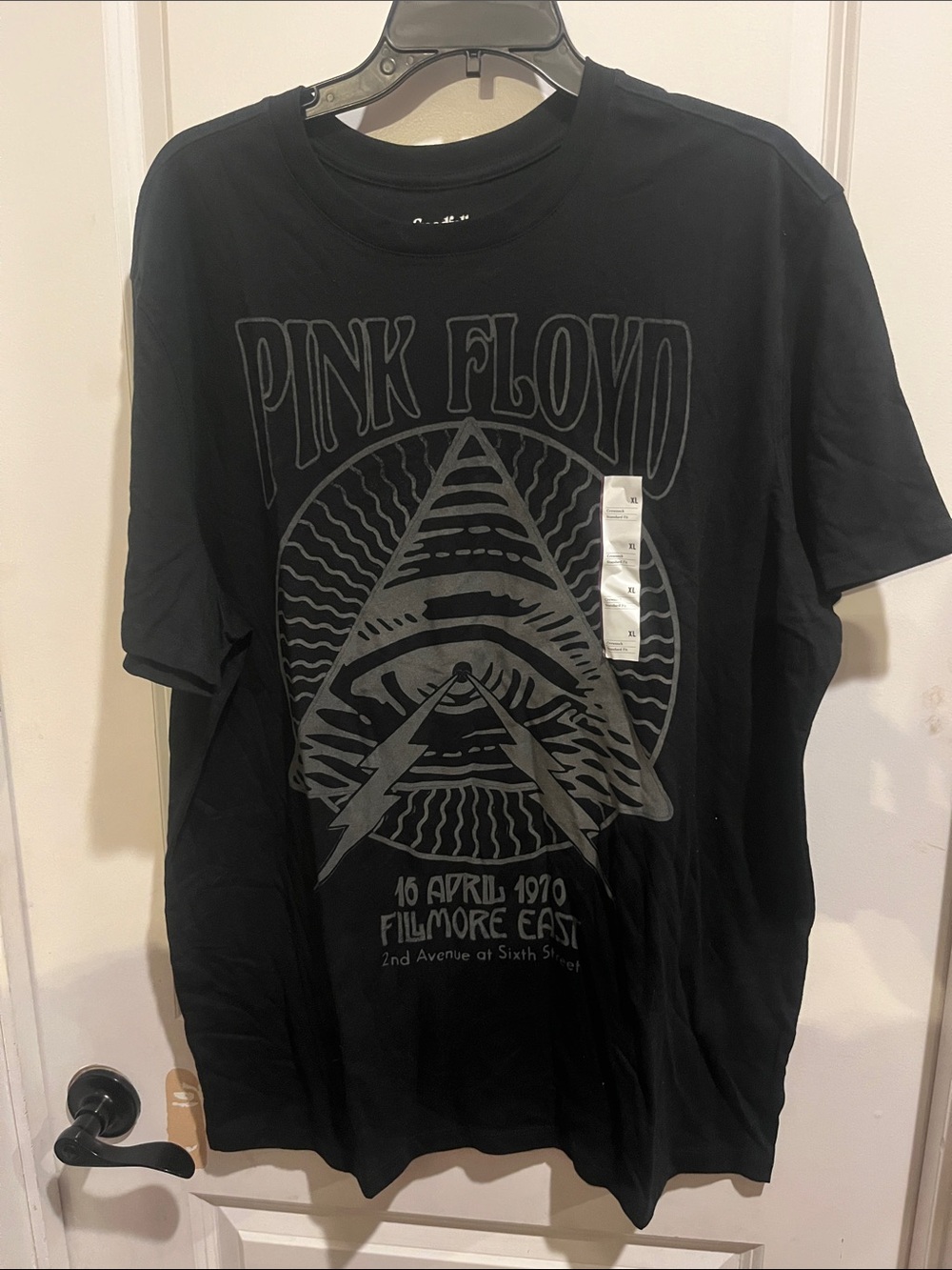 Pink Floyd Black Graphic Tee with Triangle Eye Design